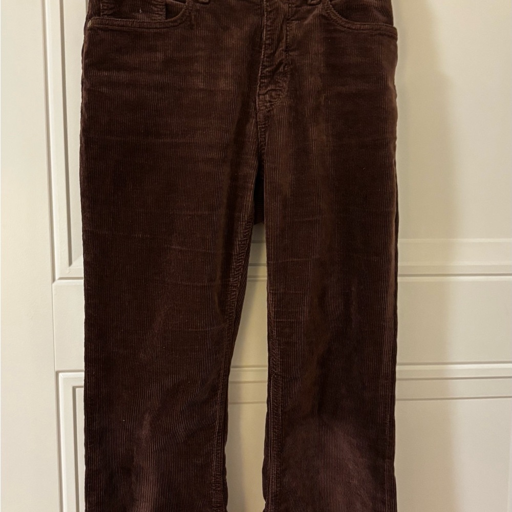 Anthropologie Pilcro Chocolate Corduroy Trousers size 28